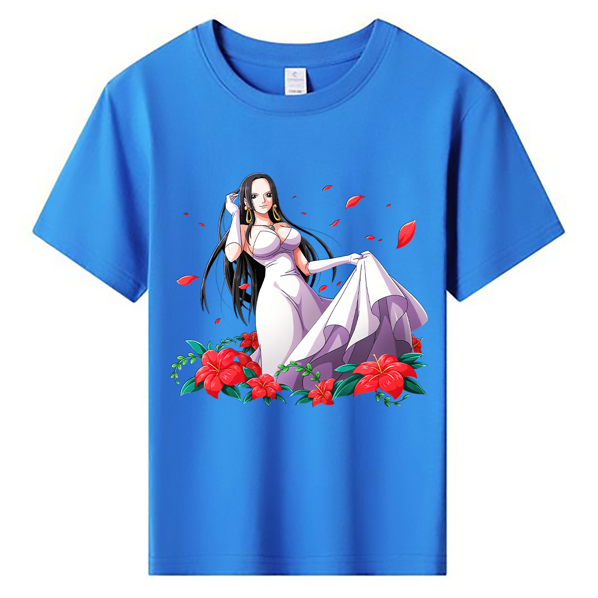 ワンピース ボア・ハンコック ONE PIECE Boa·Hancock 綿100％キッズTシャツ（フロントプリント）